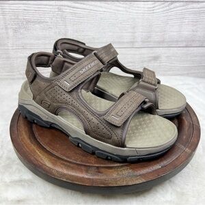 Skechers Men's Tresmen Garo Relaxed Fit Brown Sandals 204105 Size 8 Outdoor